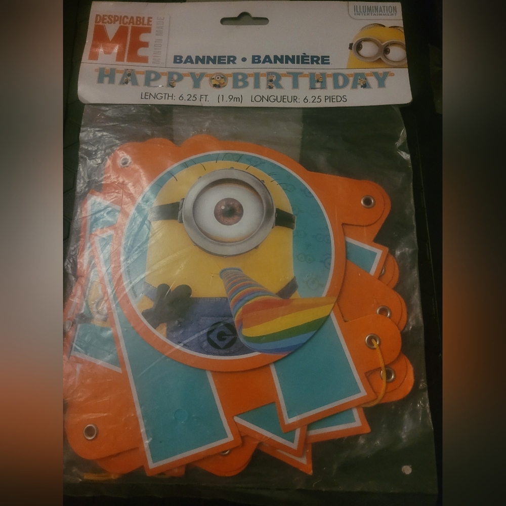 Despicable me  Minion Birthday Banner